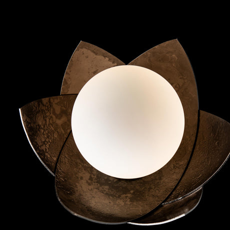 Hubbardton Forge 2025 Dark Smoke Lilac Marble Blossom Mini Table Lamp