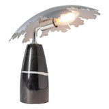 Hubbardton Forge 2025 Sterling Black Marble Pangea Mini Table Lamp