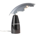 Hubbardton Forge 2025 Sterling Black Marble Pangea Mini Table Lamp