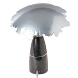 Hubbardton Forge 2025 Sterling Black Marble Pangea Mini Table Lamp