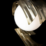 Hubbardton Forge 2023 Modern Brass Opal Glass (GG) Crest Table Lamp