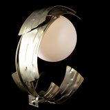 Hubbardton Forge 2023 Modern Brass Opal Glass (GG) Crest Table Lamp