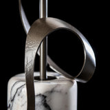 Hubbardton Forge 2023 Dark Smoke Lilac Marble Natural Anna Shade (SF) Rivulet Table Lamp