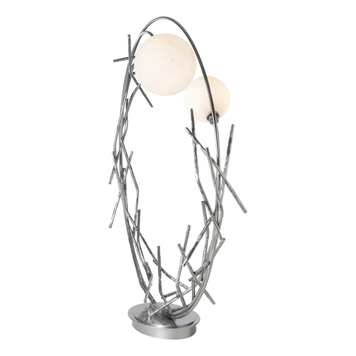 Hubbardton Forge 2023 Sterling Shell Glass (GS) Brindille Ring Lamp