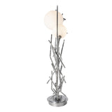 Hubbardton Forge 2023 Sterling Shell Glass (GS) Brindille Ring Lamp