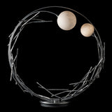 Hubbardton Forge 2023 Sterling Shell Glass (GS) Brindille Ring Lamp