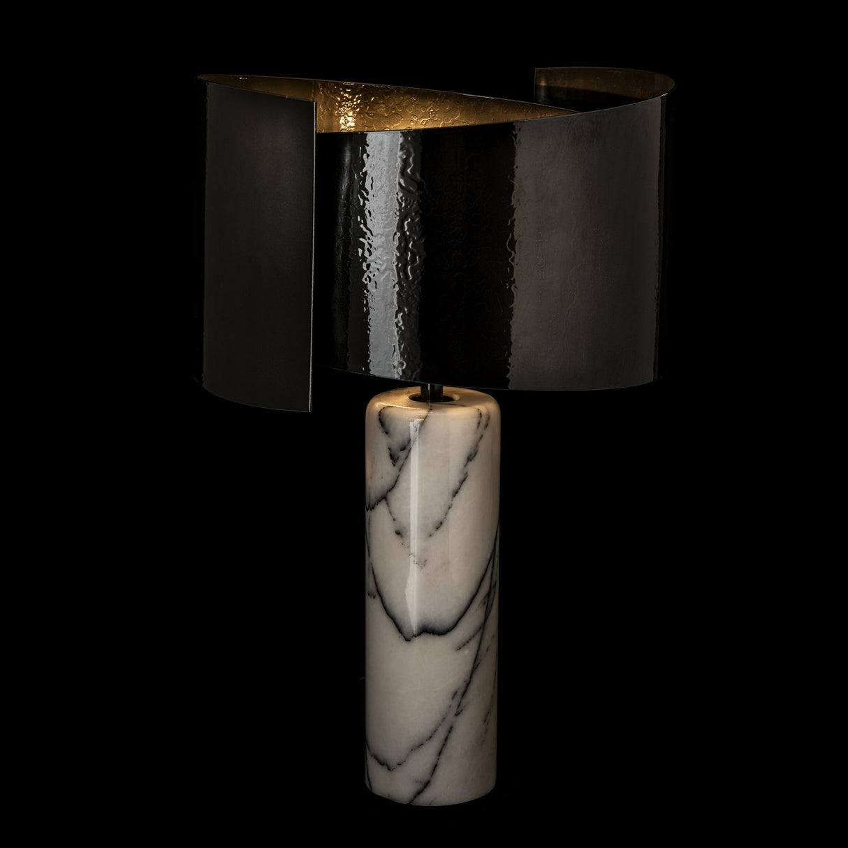 Hubbardton Forge 2023 Ink Lilac Marble Zen Table Lamp