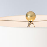 Hubbardton Forge 2023 Modern Brass Black Natural Anna Shade (SF) Pangea Tall Table Lamp
