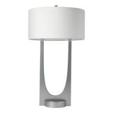 Hubbardton Forge 2023 Sterling Sterling Natural Anna Shade (SF) Cypress Table Lamp
