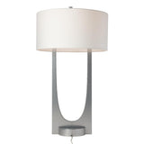 Hubbardton Forge 2023 Sterling Sterling Natural Anna Shade (SF) Cypress Table Lamp