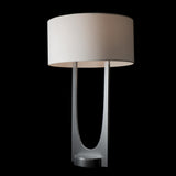 Hubbardton Forge 2023 Sterling Sterling Natural Anna Shade (SF) Cypress Table Lamp
