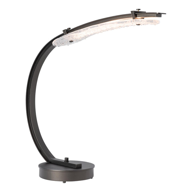 Hubbardton Forge 2025 Oil Rubbed Bronze Clear Glass (ZM) Glissade LED Table Lamp