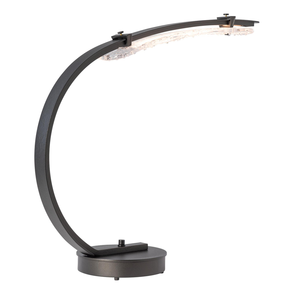 Hubbardton Forge 2025 Oil Rubbed Bronze Clear Glass (ZM) Glissade LED Table Lamp