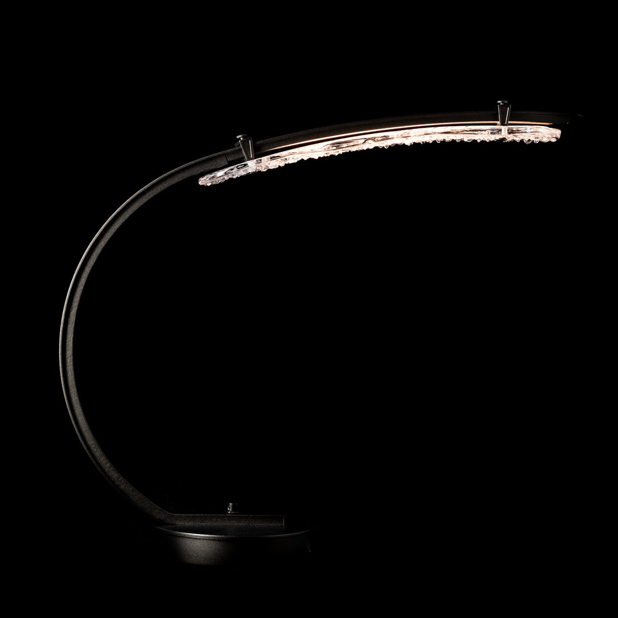 Hubbardton Forge 2025 Oil Rubbed Bronze Clear Glass (ZM) Glissade LED Table Lamp