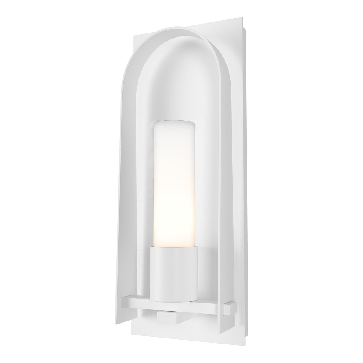 Hubbardton Forge 2024 Coastal White Opal Glass (GG) Triomphe Small Outdoor Sconce