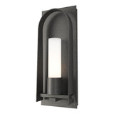 Hubbardton Forge 2024 Natural Iron Opal Glass (GG) Triomphe Small Outdoor Sconce