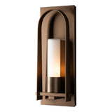 Hubbardton Forge 2024 Coastal Bronze Opal Glass (GG) Triomphe Small Outdoor Sconce