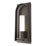 Hubbardton Forge 2024 Coastal Dark Smoke Opal Glass (GG) Triomphe Small Outdoor Sconce
