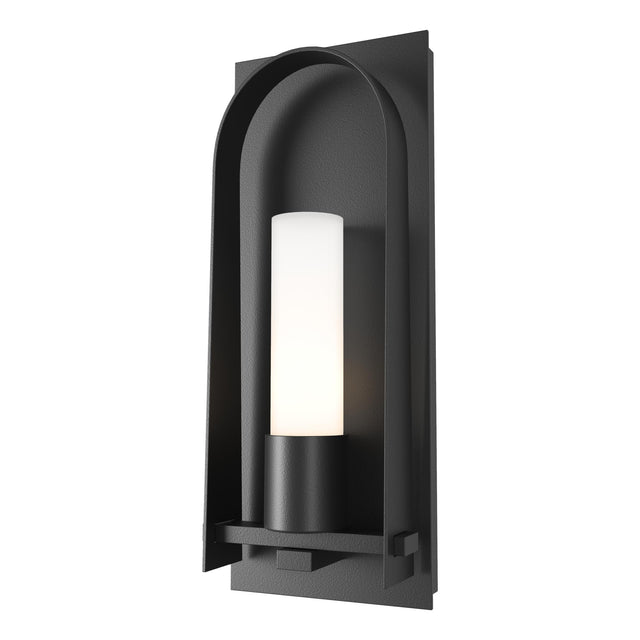 Hubbardton Forge 2024 Coastal Black Opal Glass (GG) Triomphe Small Outdoor Sconce