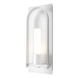 Hubbardton Forge 2024 Coastal White Opal Glass (GG) Triomphe Medium Outdoor Sconce