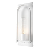 Hubbardton Forge 2024 Coastal White Seeded Clear Glass (II) Triomphe Medium Outdoor Sconce