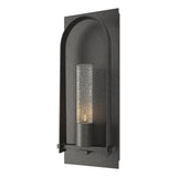 Hubbardton Forge 2024 Natural Iron Seeded Clear Glass (II) Triomphe Medium Outdoor Sconce