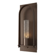 Hubbardton Forge 2024 Coastal Bronze Seeded Clear Glass (II) Triomphe Medium Outdoor Sconce