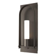 Hubbardton Forge 2024 Coastal Dark Smoke Opal Glass (GG) Triomphe Medium Outdoor Sconce