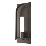 Hubbardton Forge 2024 Coastal Dark Smoke Opal Glass (GG) Triomphe Medium Outdoor Sconce