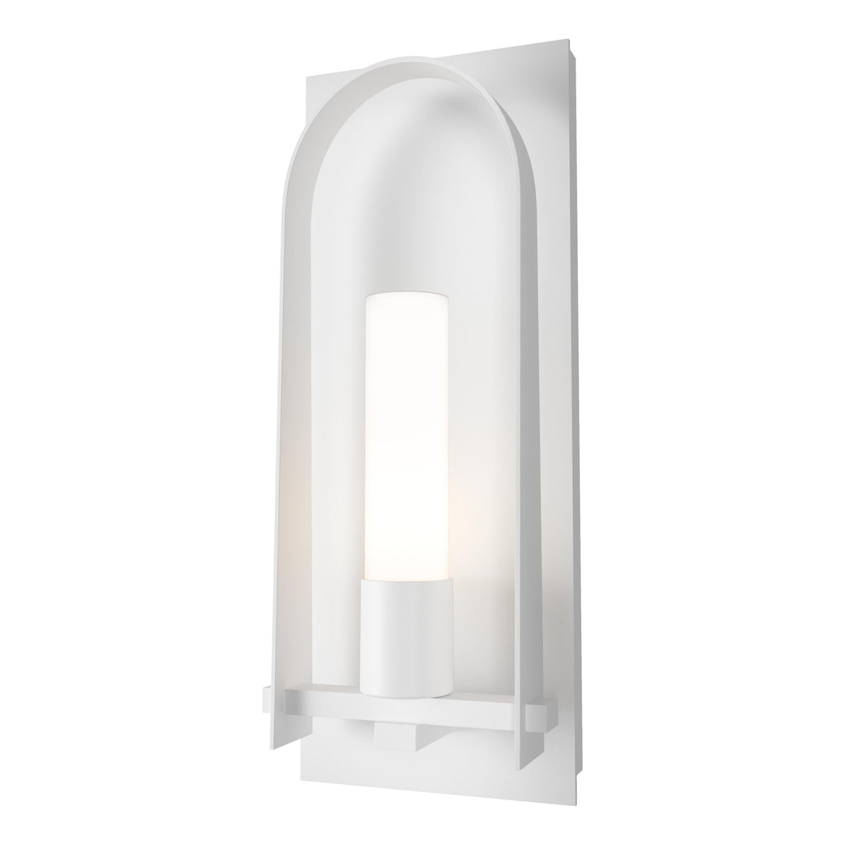 Hubbardton Forge 2024 Coastal White Opal Glass (GG) Triomphe Large Outdoor Sconce