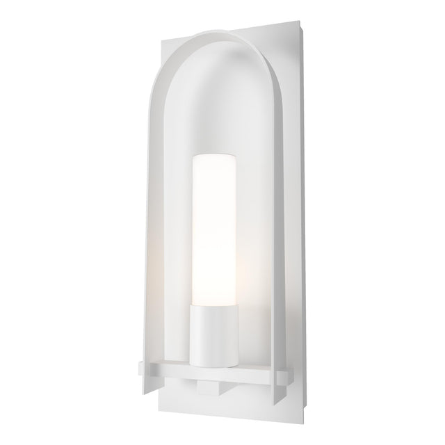 Hubbardton Forge 2024 Coastal White Opal Glass (GG) Triomphe Large Outdoor Sconce