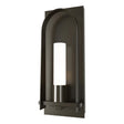 Hubbardton Forge 2024 Oil Rubbed Bronze Opal Glass (GG) Triomphe Large Outdoor Sconce