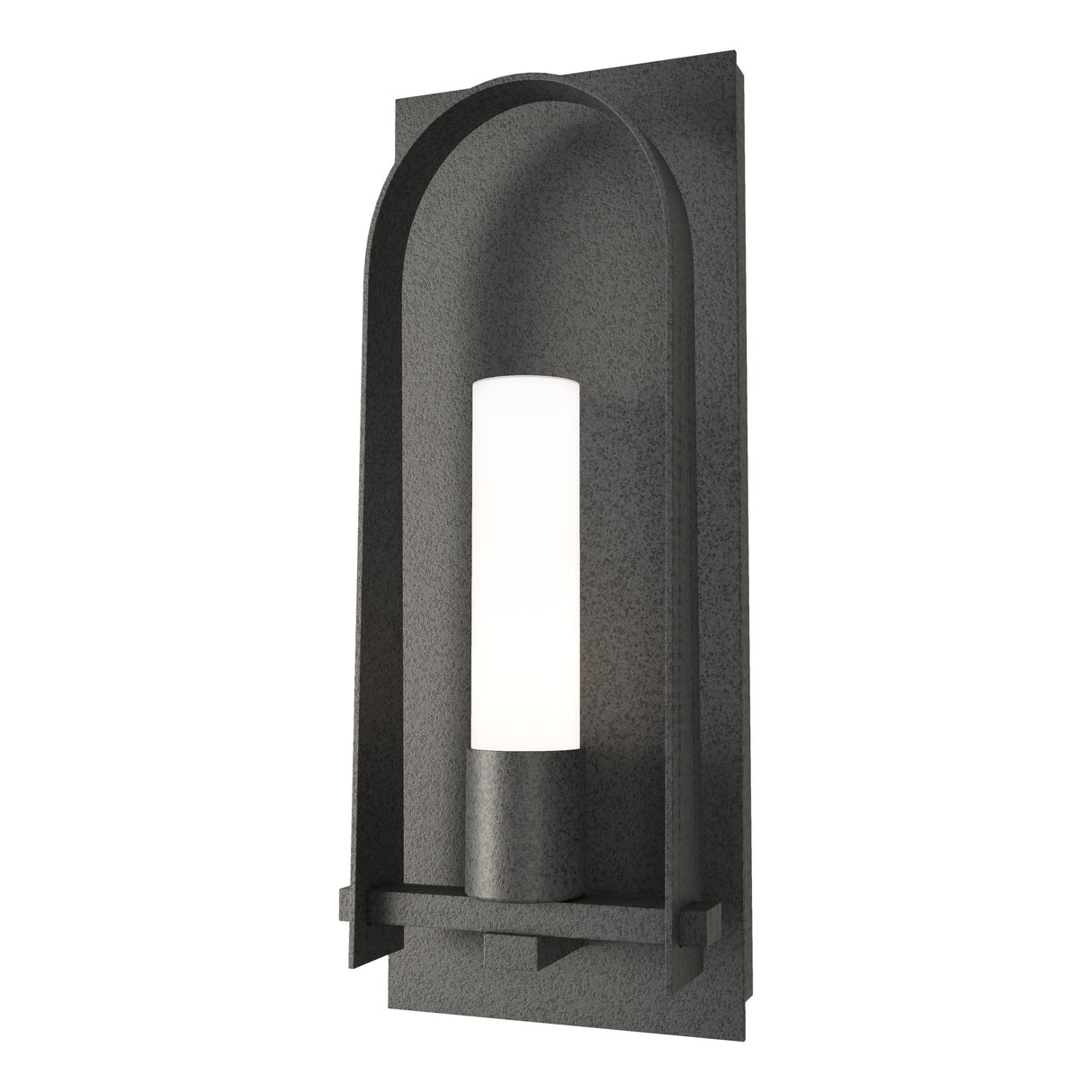 Hubbardton Forge 2024 Natural Iron Opal Glass (GG) Triomphe Large Outdoor Sconce