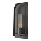 Hubbardton Forge 2024 Natural Iron Seeded Clear Glass (II) Triomphe Large Outdoor Sconce
