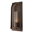 Hubbardton Forge 2024 Coastal Bronze Seeded Clear Glass (II) Triomphe Large Outdoor Sconce