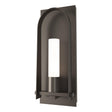 Hubbardton Forge 2024 Coastal Dark Smoke Opal Glass (GG) Triomphe Large Outdoor Sconce