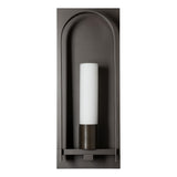 Hubbardton Forge 2024 Coastal Dark Smoke Opal Glass (GG) Triomphe Large Outdoor Sconce