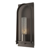 Hubbardton Forge 2024 Coastal Dark Smoke Seeded Clear Glass (II) Triomphe Large Outdoor Sconce
