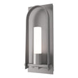 Hubbardton Forge 2024 Coastal Burnished Steel Opal Glass (GG) Triomphe Large Outdoor Sconce