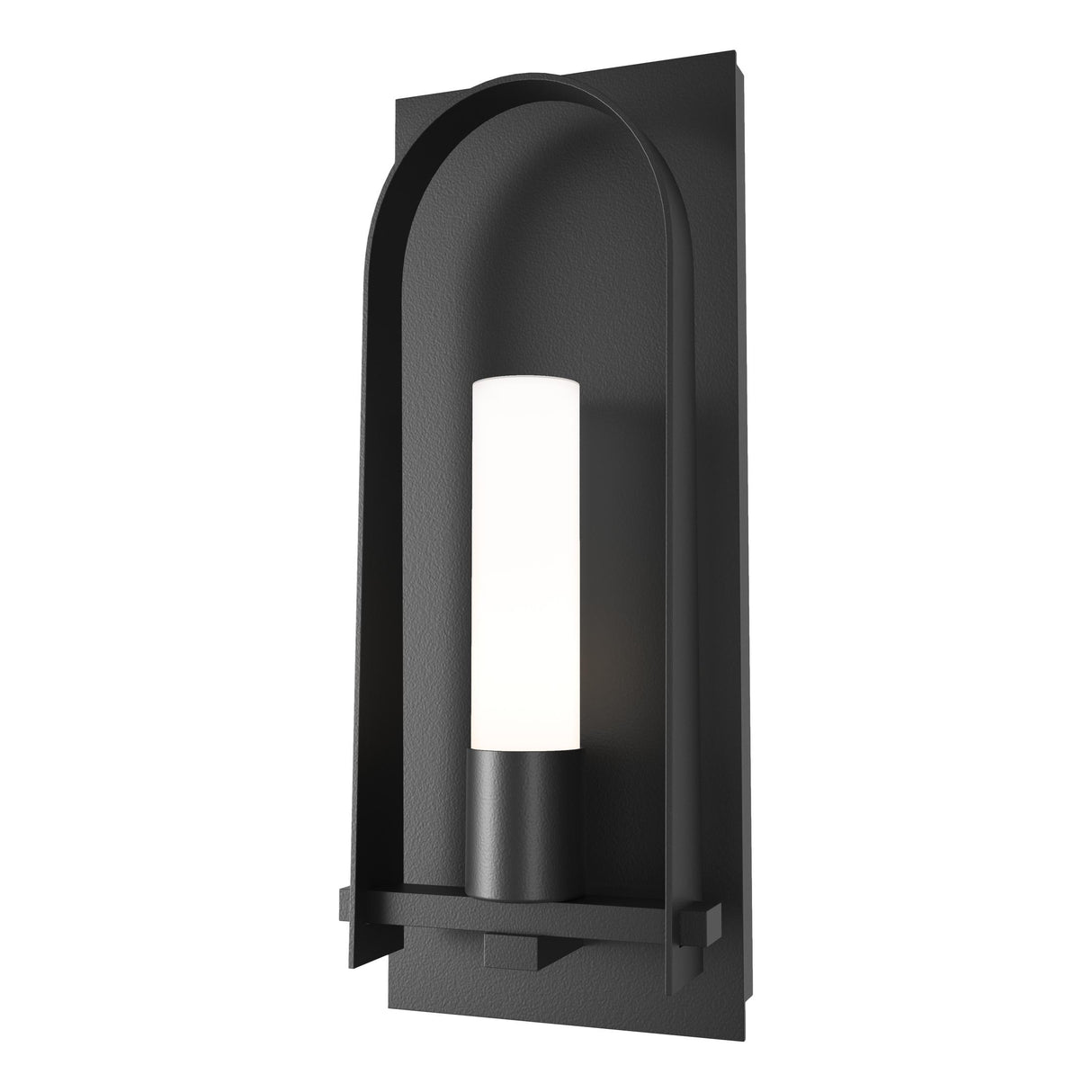 Hubbardton Forge 2024 Coastal Black Opal Glass (GG) Triomphe Large Outdoor Sconce