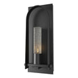Hubbardton Forge 2024 Coastal Black Seeded Clear Glass (II) Triomphe Large Outdoor Sconce