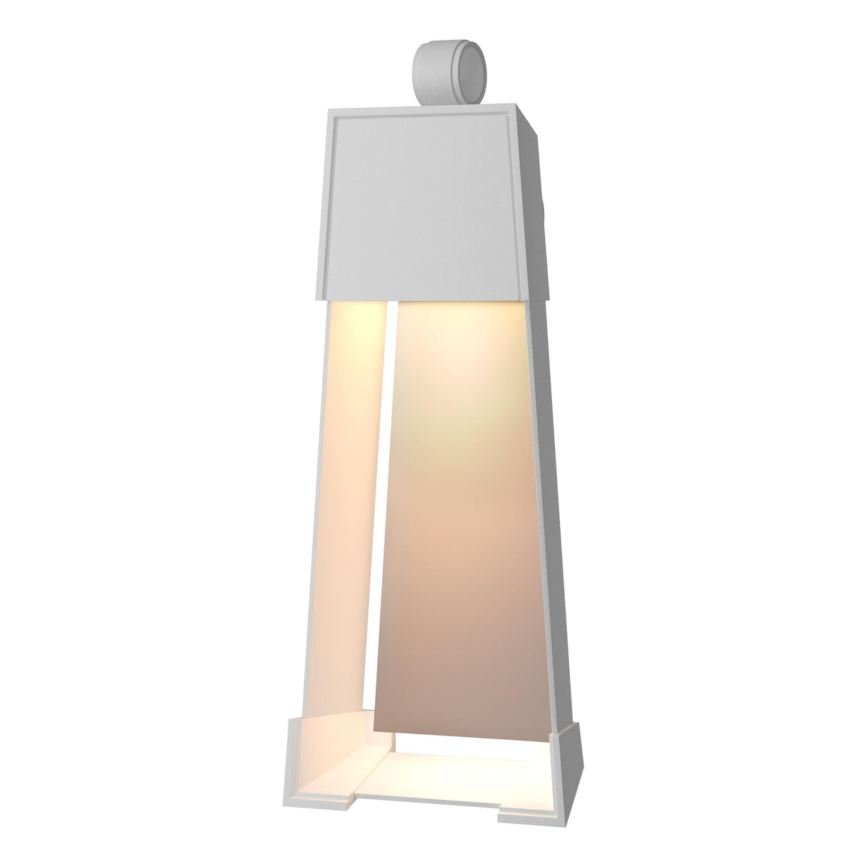 Hubbardton Forge 2024 Coastal White Coastal Burnished Steel Revere Medium Outdoor Sconce