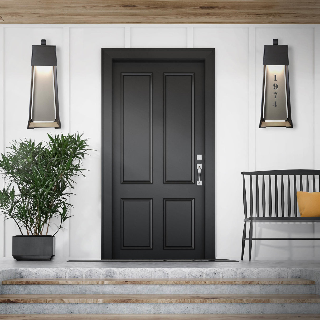 Hubbardton Forge 2024 Coastal Black Coastal Burnished Steel Revere Large Outdoor Sconce