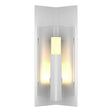 Hubbardton Forge 2024 Coastal White Clear Glass (ZM) Summit Small Outdoor Sconce