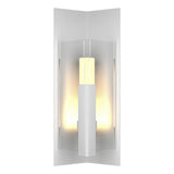 Hubbardton Forge 2024 Coastal White Clear Glass (ZM) Summit Small Outdoor Sconce