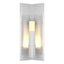 Hubbardton Forge 2024 Coastal White Clear Glass (ZM) Summit Small Outdoor Sconce