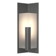 Hubbardton Forge 2024 Natural Iron Frosted Glass (FD) Summit Small Outdoor Sconce
