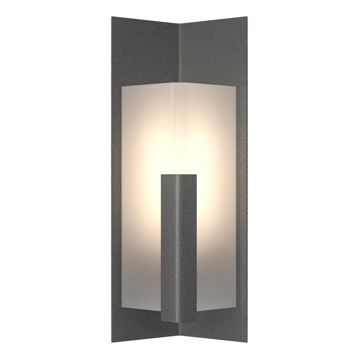 Hubbardton Forge 2024 Natural Iron Frosted Glass (FD) Summit Small Outdoor Sconce