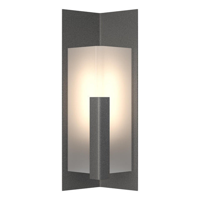 Hubbardton Forge 2024 Natural Iron Frosted Glass (FD) Summit Small Outdoor Sconce