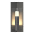 Hubbardton Forge 2024 Natural Iron Clear Glass (ZM) Summit Small Outdoor Sconce